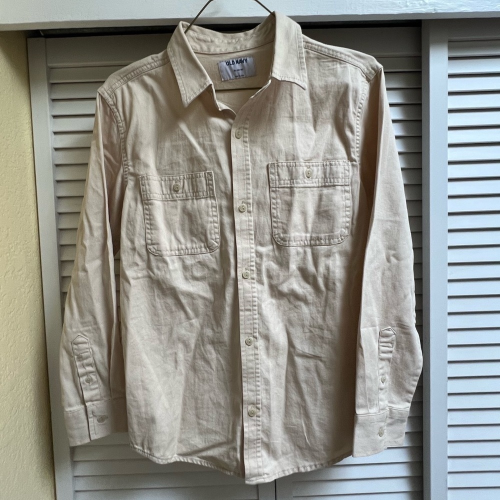 Old Navy Boys sz 14-16 Long Sleeved Button Up NWT